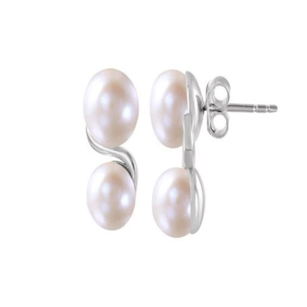 contemporary pearl earrings