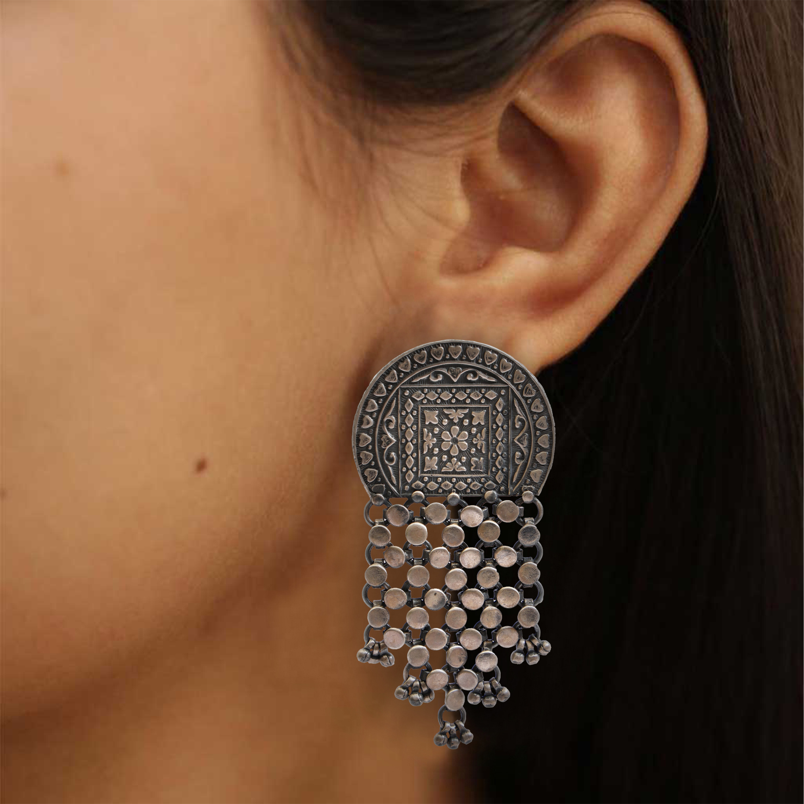 Amazon.com: Fashion Earrings Stud Drop Dangle Earrings 1Pc Drop Earring  Fairy Temperament One-piece Asymmetrical Hanging Chain Decoration Korean  Style Fake Cartilage Long Tassel Ear: Clothing, Shoes & Jewelry