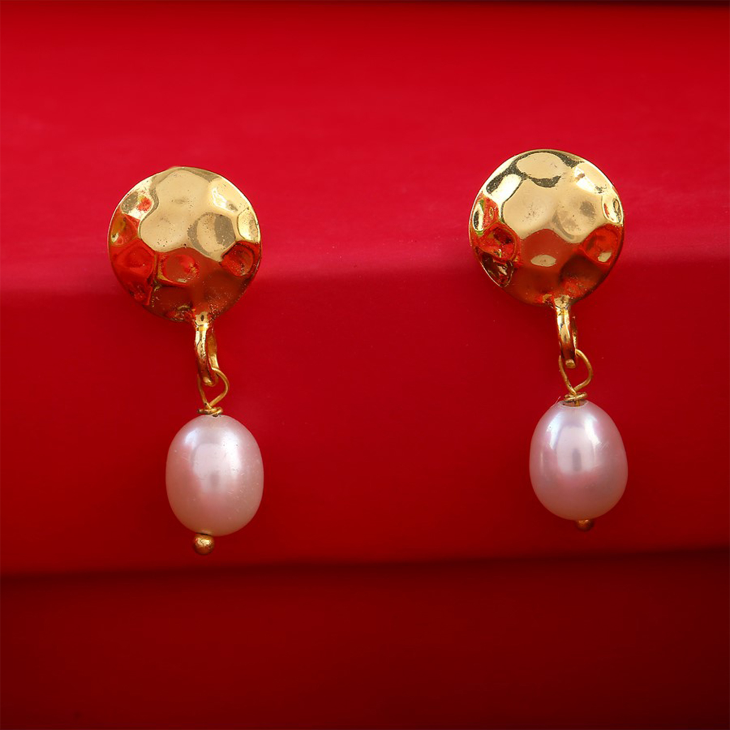 Buy OOMPH Jewellery Gold Plated White Pearl Drop Earrings For Women & Girls  Online