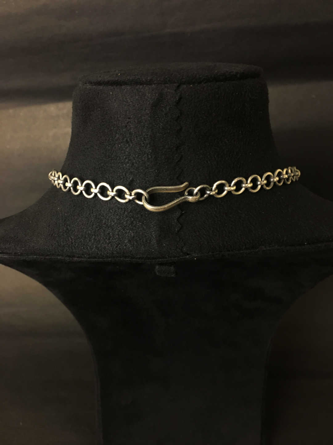 Silver long neckpiece|Beaded silver nackband - Necklaces - FOLKWAYS
