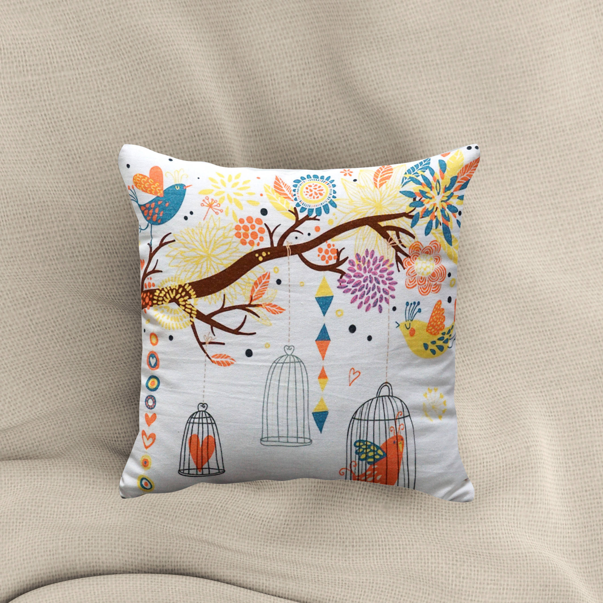 Cute Digital Print Pillow CoversHandcrafted Unique Colourful Cushion Covers  - Cushion Covers - FOLKWAYS