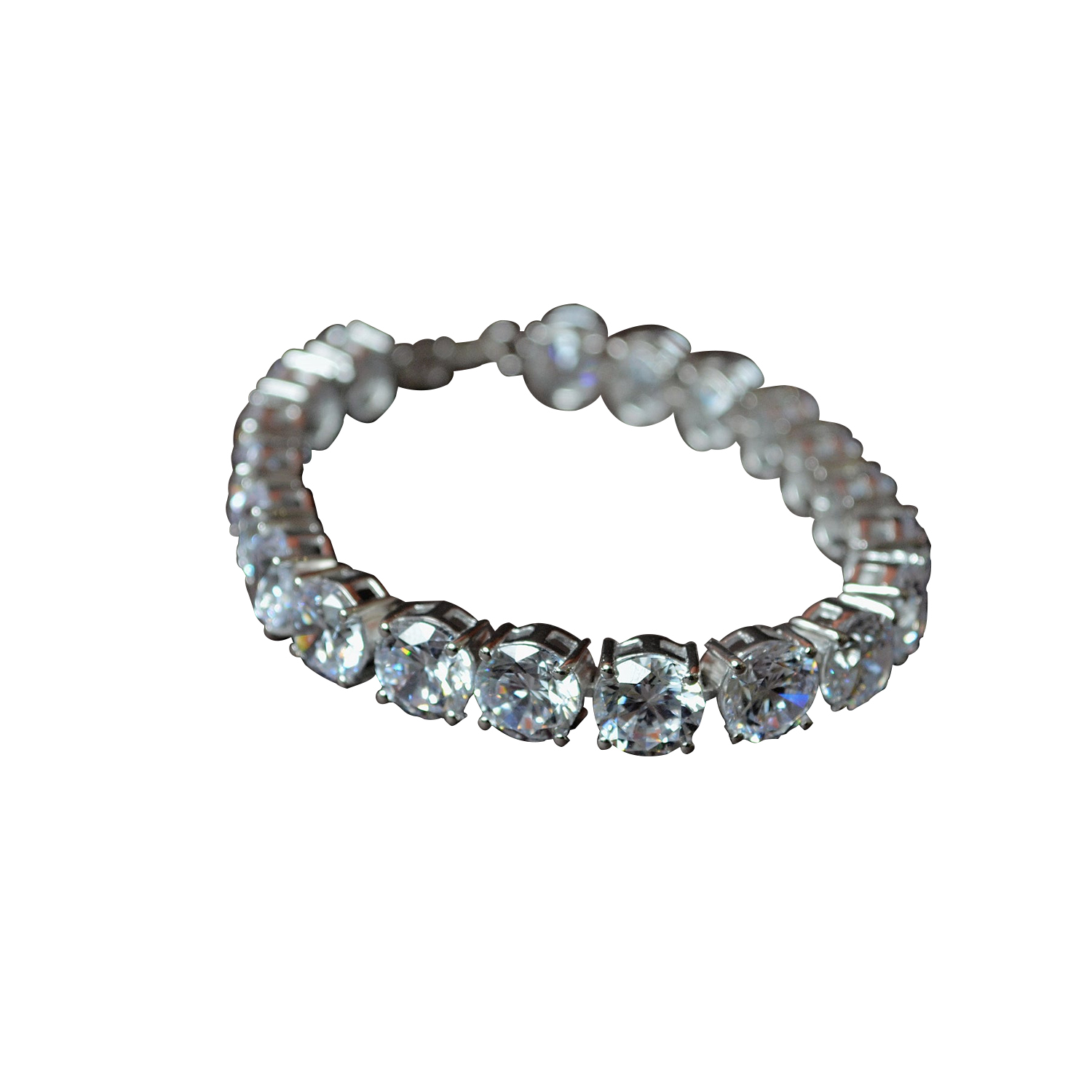 Handmade silver bracelet with half hammering mark - Shop PLATA Bracelets -  Pinkoi