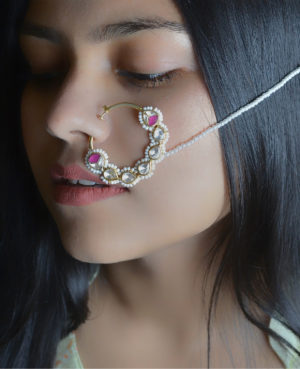 Gorgeous silver nath | Nose accessory