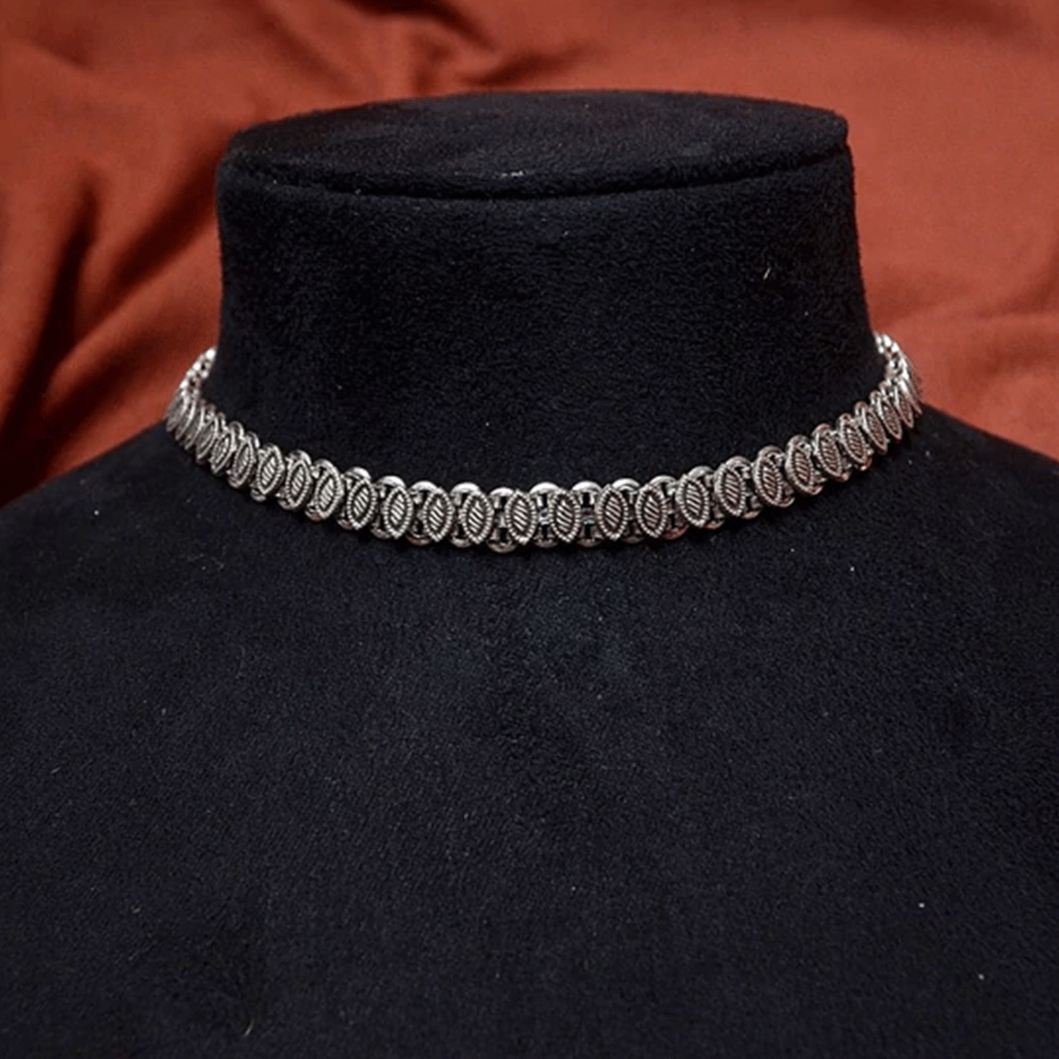 Vintage Modernist FRIDL Blumenthal Sterling Necklace Collar Choker (item  #1447276)