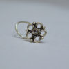 Floral motif silver nose pin | Trisha floral nosepin