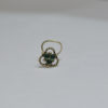 Spiral design and green mini stone Silver nose pin | Beautiful nose wear