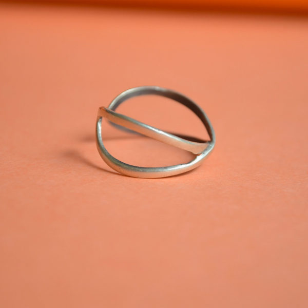 I'm never Wrong Silver ring | Plain cross pattern silver ring