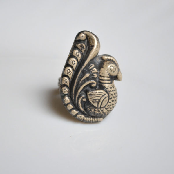 Peacock shape silver ring | Mayur silver ring