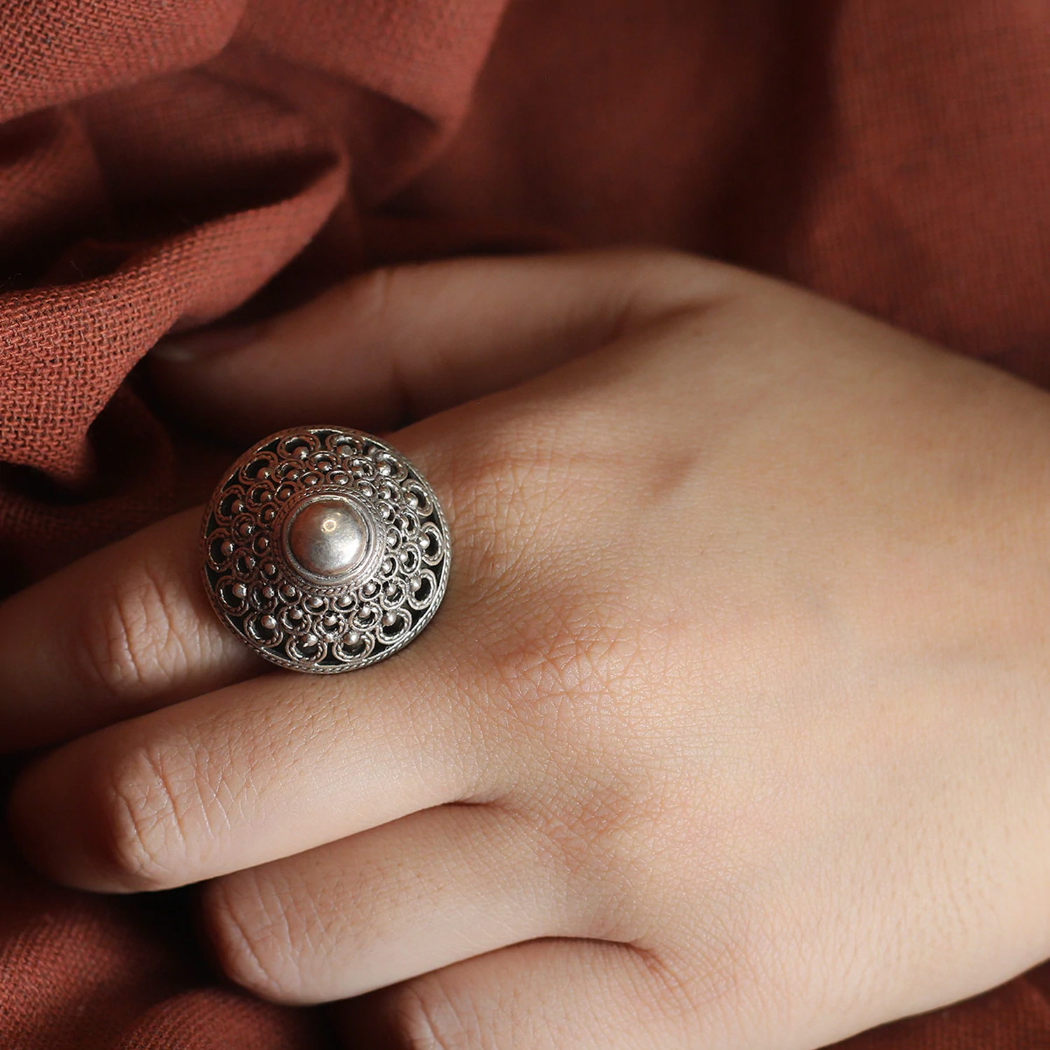 Adjustable Peacock Knitting/Crochet Ring in Silver – Apple Girl Boutique