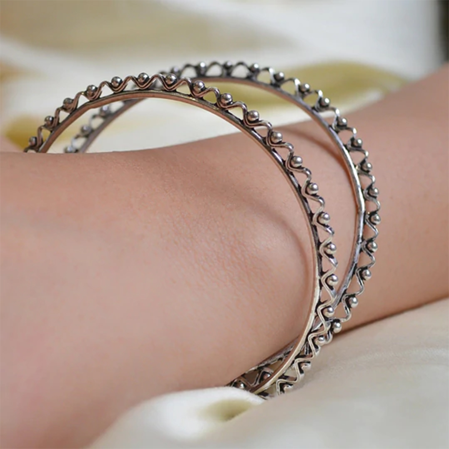 Sree Kumaran | 92.5 Sterling Silver Multi Stoned Fancy Bracelet for Ladie's