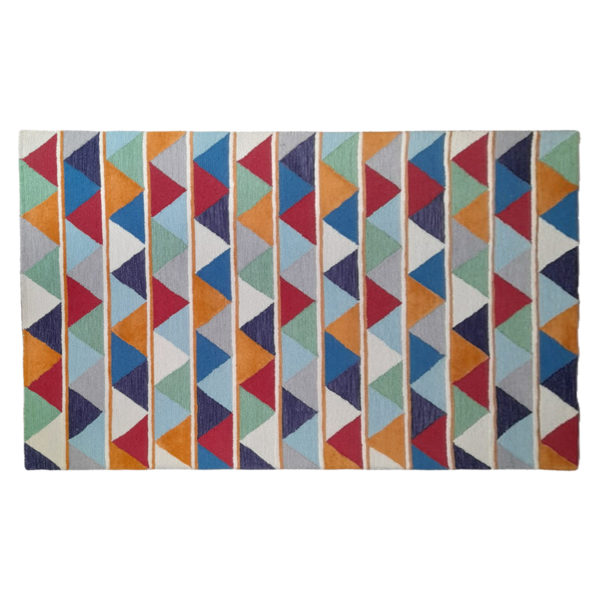 Triangle with multi-colour rug | Multi-shades carpet