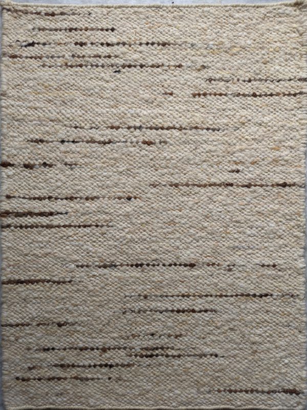 Beige Colour Rug | Rug for Home Decor | Cotton-Wool Hand Knitted Rug