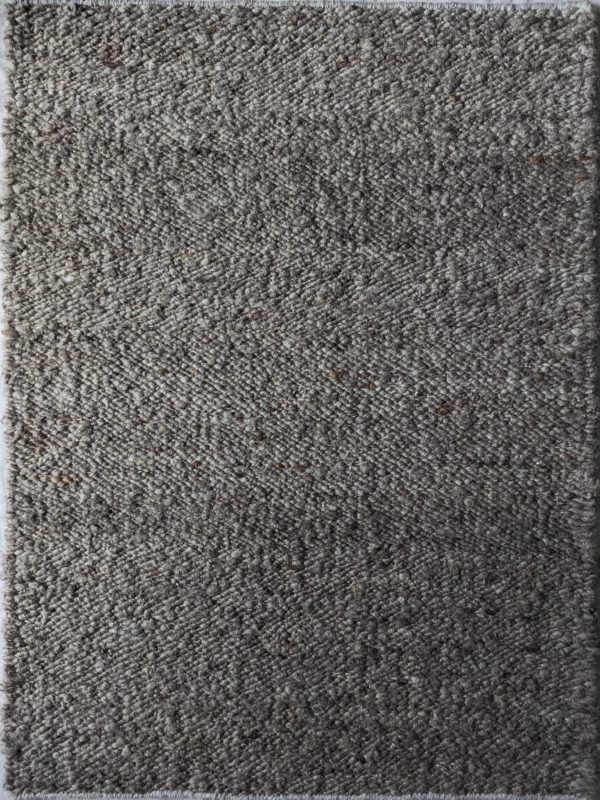 Hand Knitted Cotton-Wool Rug | Dark Grey Rug
