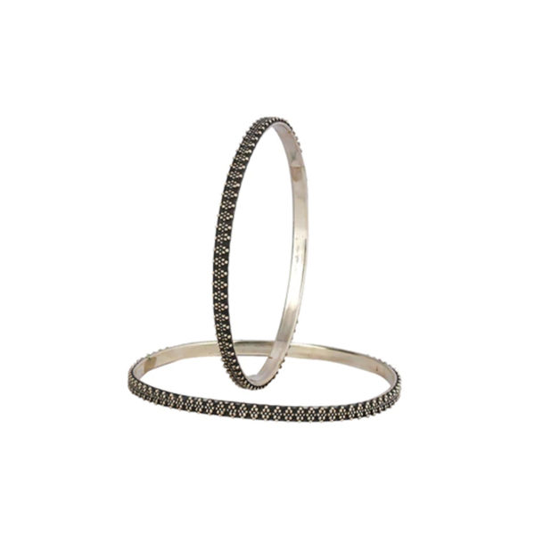 Silver bangle with Diamond design _ Cutwork silver bangle (1)