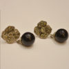 Marcasite flower silver stud