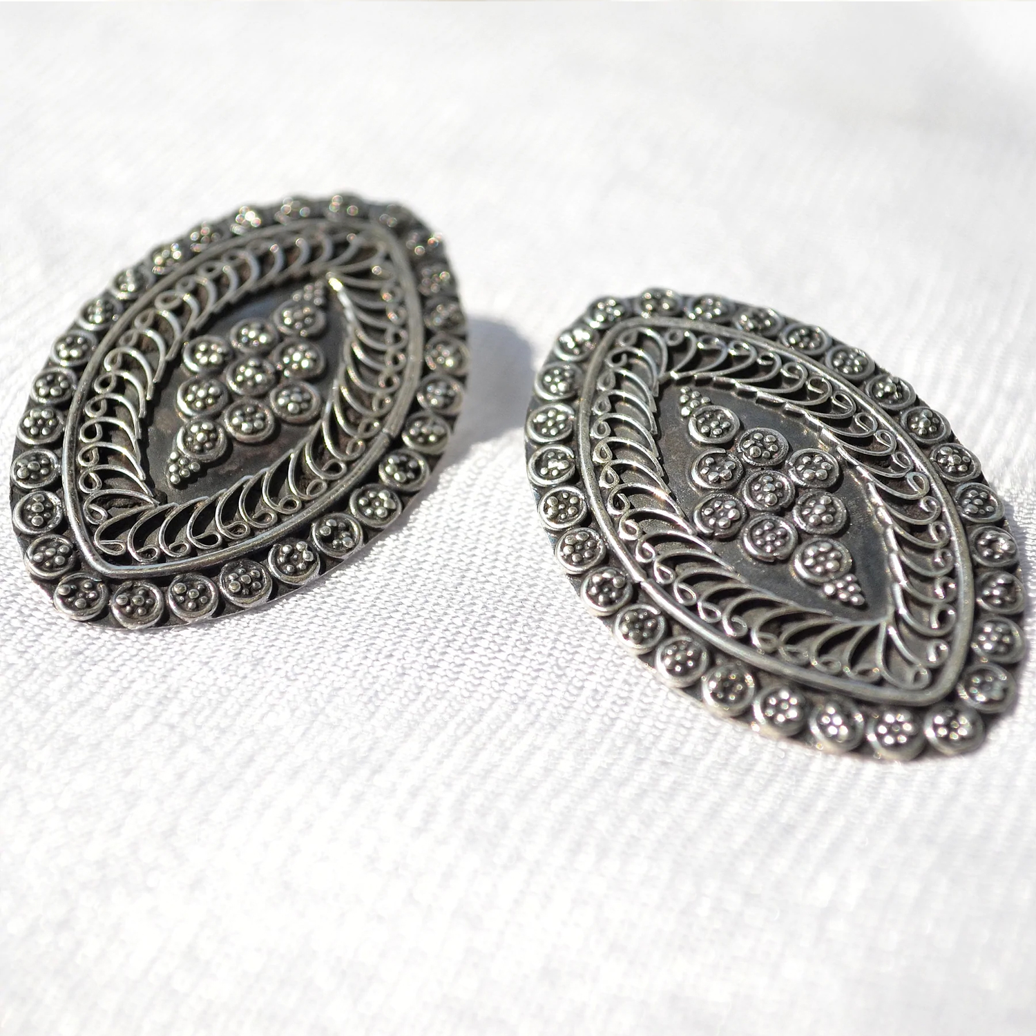Oval Shaped Studs With Stunning Patterns | Silver Stud Earrings ...