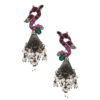 Sitting Peacock Silver earring
