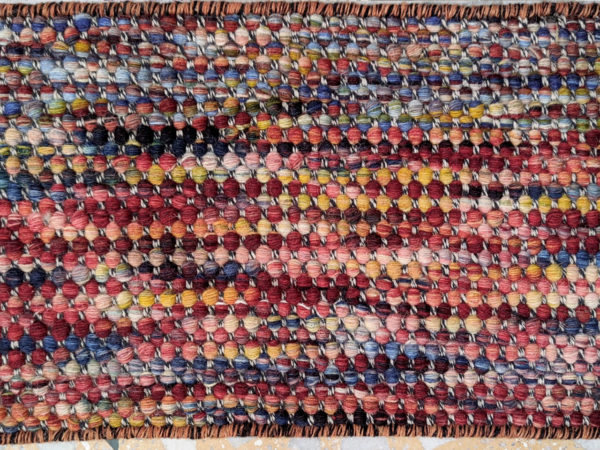 Multicolour Cotton & Wool Rug | Colourful Floor Carpet