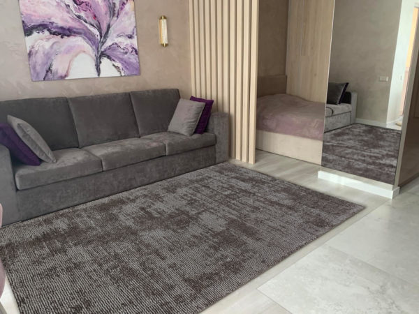 Handloom Silk Floor Mat | Viscose Brown Rug