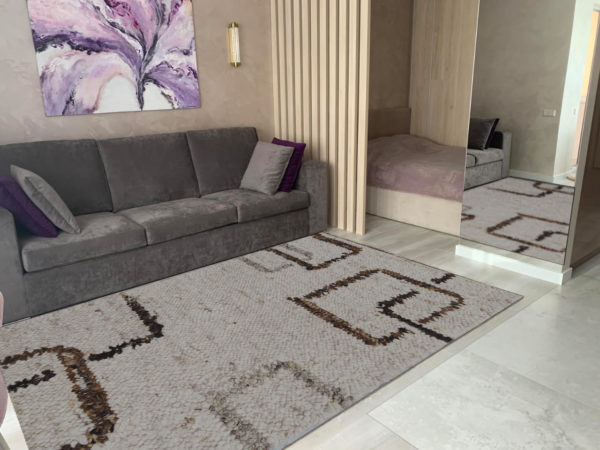 Rug for Dining Area | Pattern Rug in Beige Shade