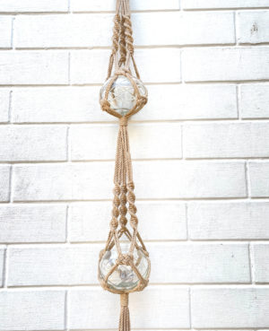 Double Candle Holder | Macrame Knotted Candle Hanger