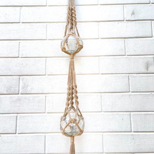 Double Candle Holder | Macrame Knotted Candle Hanger