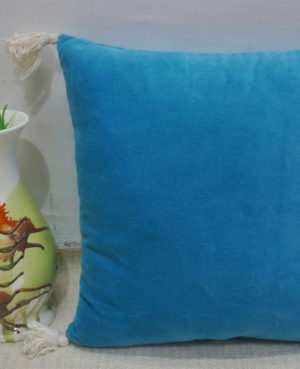 White Tassels Cushion Cover | Cotton-Velvet Cover for Cushion