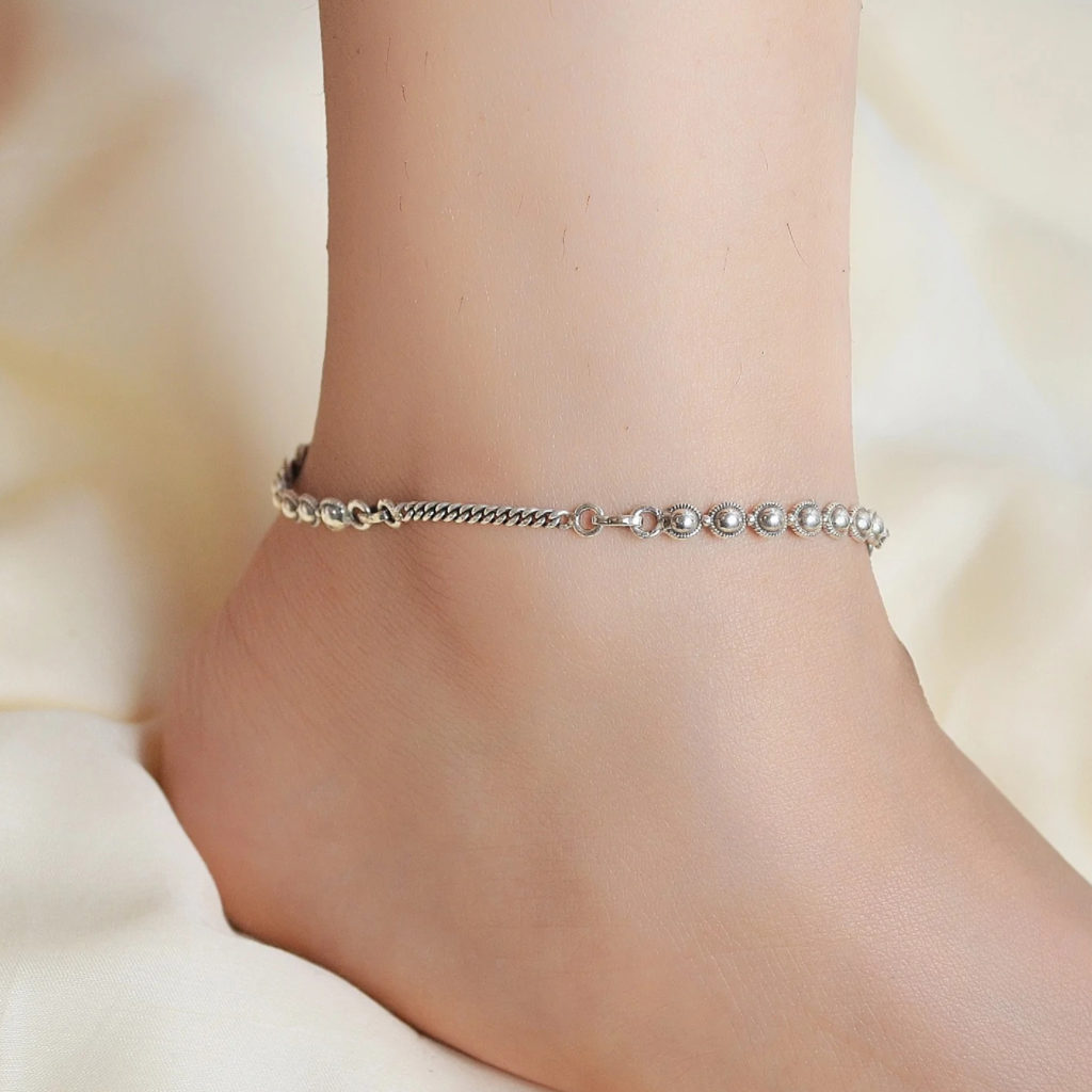 Daily Wear Silver Anklet | Designer Silver Anklet