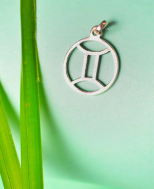 Gemini zodiac pendant | Silver Pendant With Zodiac Sign
