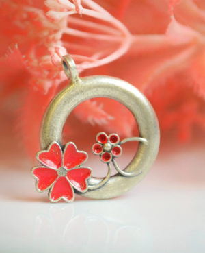 Cherry blossom Silver Pendant | Gorgeous silver Floral pendant