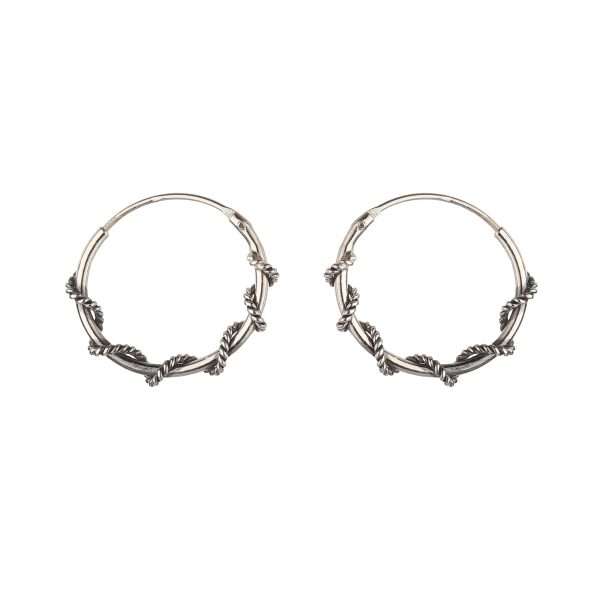 Medium Round Hoop Silver Earrings - TBJOUX Sterling Silver