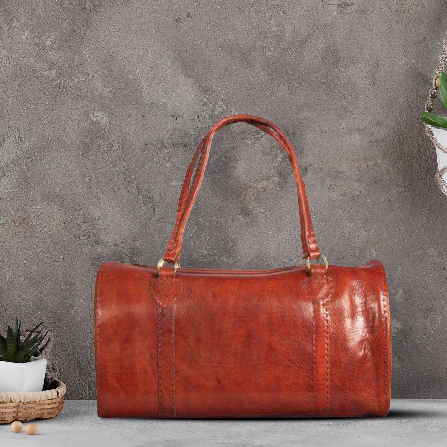 Weekender Duffle Bag - Vintage Leather Overnight Luggage in Two Sizes –  Marlondo Leather Co.